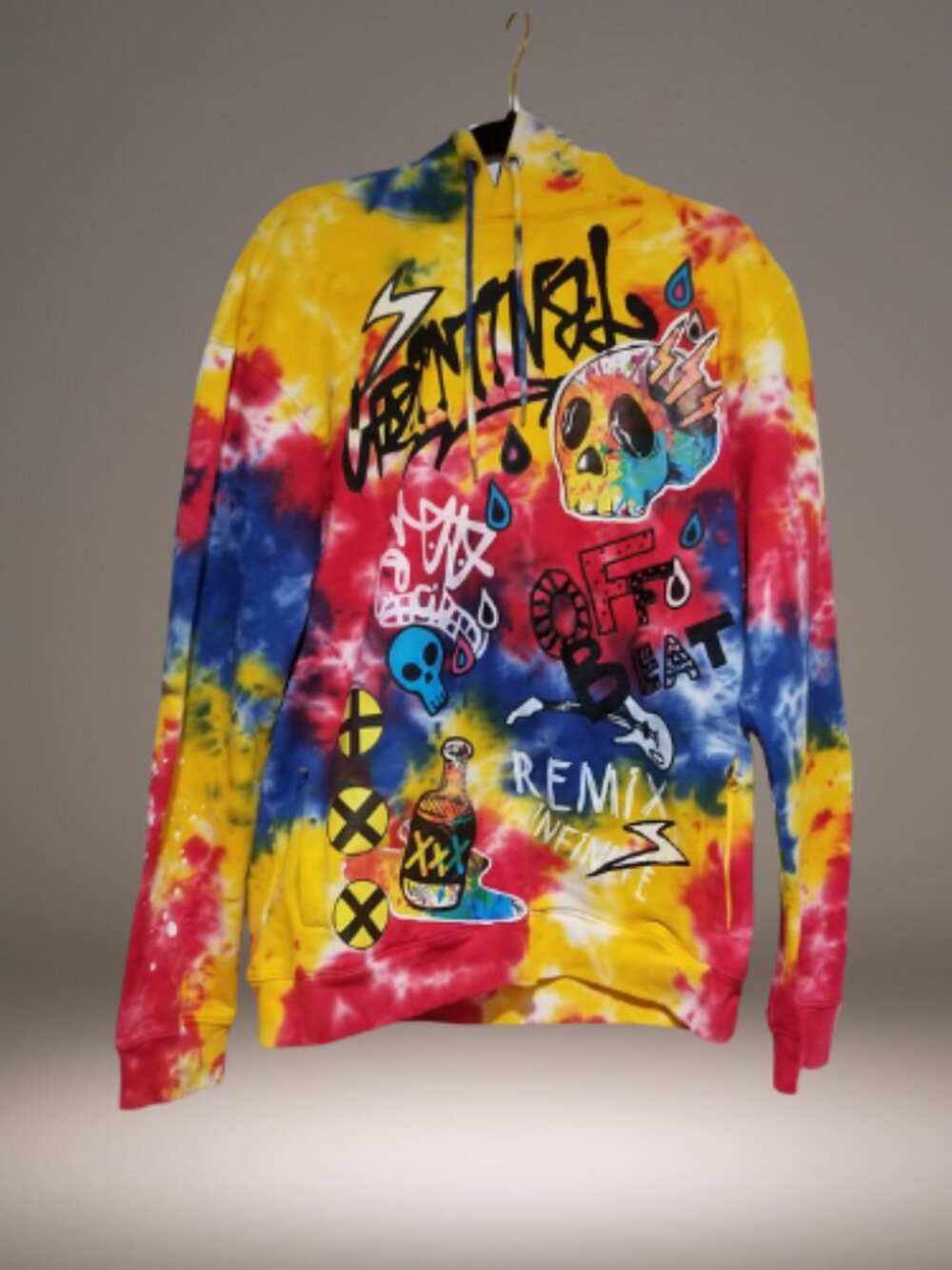 Offbeat "Remix Infinite" Tie-Dye Graphic Hoodie – Size L